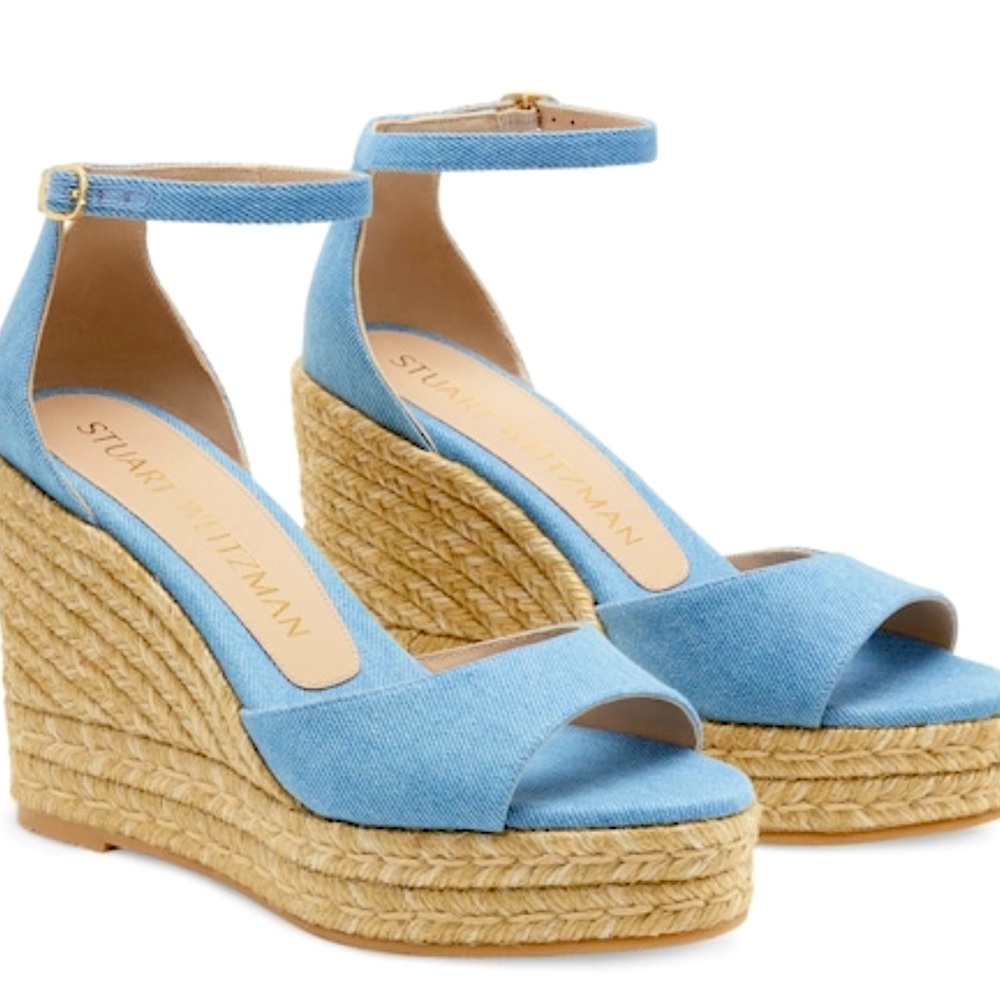 Stuart Weitzman espadrille wedged sandals